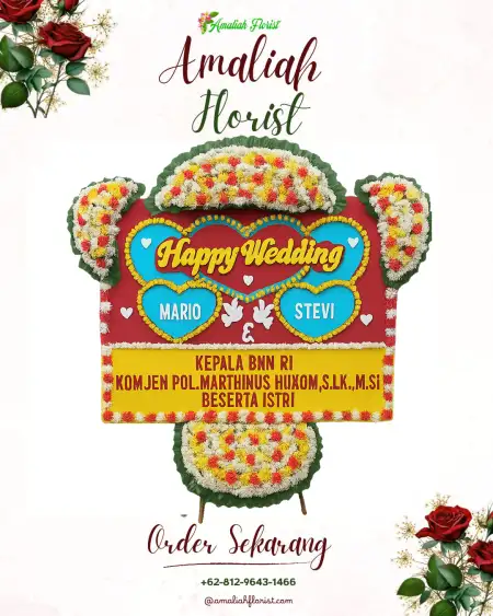 Papan Bunga Pernikahan Agung